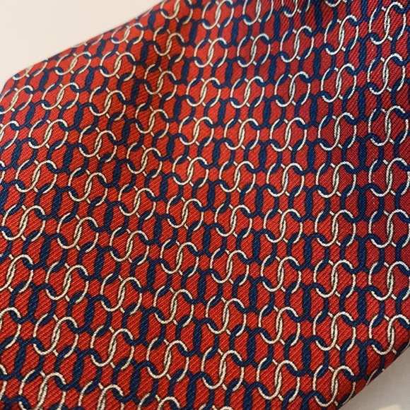 Battistoni Roma Red Silk Tie Handmade Italy - Picture 2 of 5